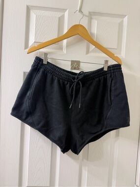 PINK Victoria's Secret Black Athletic Cotton Drawstring Shorts
